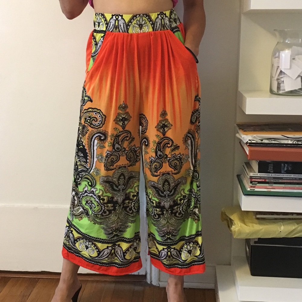 Funky paisley palazzo pants